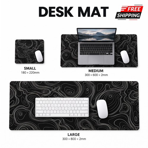 Desk mat large - desk, mouse
